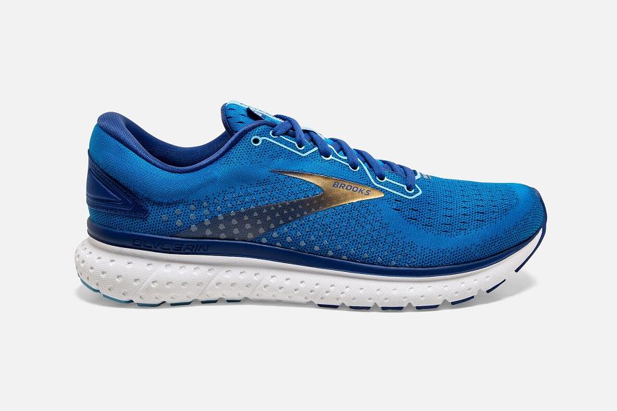 Brooks Glycerin 18 Men Fitness Shoes & Road Running Shoes Blue GFI736251